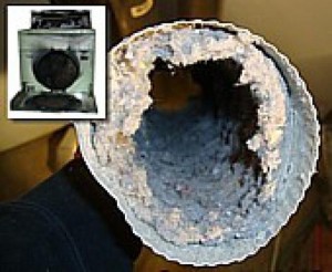 Too much dryer lint in the dryer vent can be a fire hazard in your home