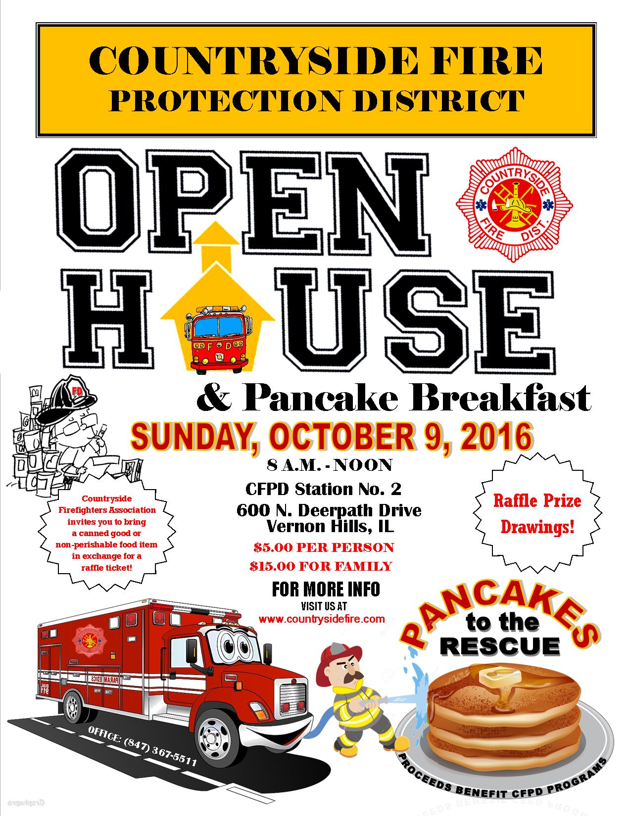 Pancake Breakfast & Open House Countryside Fire Protection District