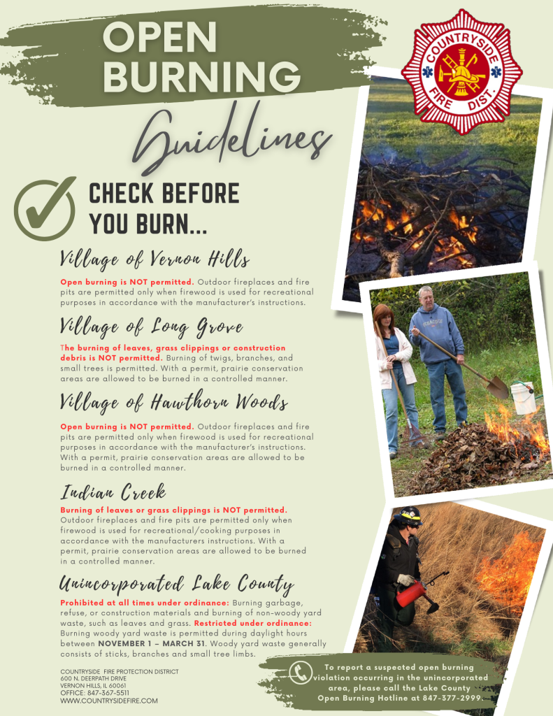 Open Burning Regulations Countryside Fire Protection District